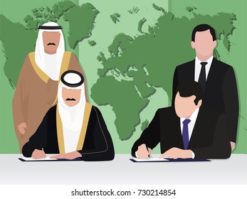 Arab European Deal contract agreement Signing ceremony