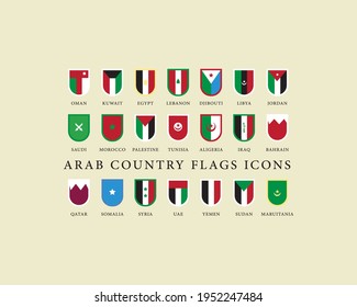 Arab Flags icon , Arab country logo
creative vector illustration .