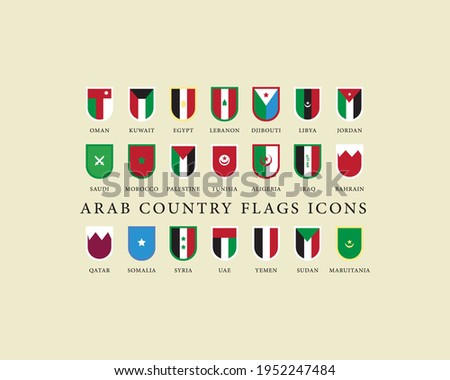 Arab Flags icon , Arab country logo
creative vector illustration .