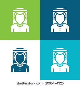 Arab Flat four color minimal icon set