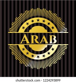 Arab gold shiny emblem
