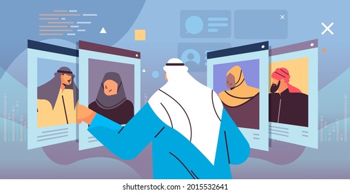 arab hr manager choosing resume curriculum vitae with photo and personal info of new employees job candidates