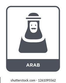 arab icon vector on white background, arab trendy filled icons from Desert collection, arab simple element illustration