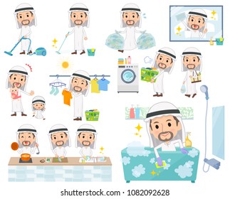 Arab Kandura wearing men_housekeeping