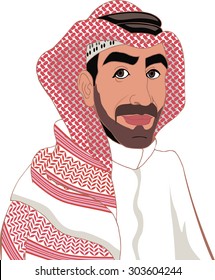 árabe en un keffiyeh