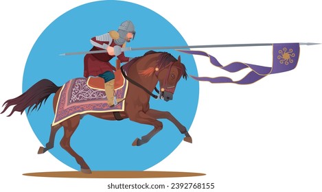 An Arab knight on a crusader horse