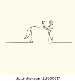 Arab man with araian horses vector line art. Arabian man wit traditional clothes riding his horse line drawing