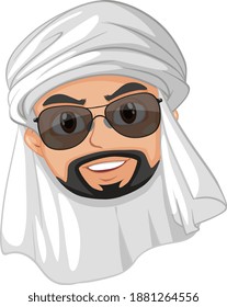 Arab man cartoon character illustration