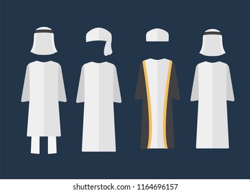 Arab man clothes. Arab man clothes vector illustration sign