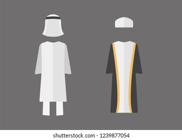 Arab man clothes. Arab man clothes vector illustration sign