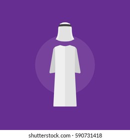 Arab man clothes. Arab man clothes vector illustration sign