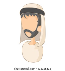 Arab man icon in cartoon style