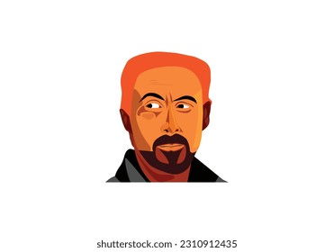 Arab man portrait, illustration design