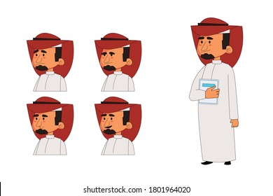 arab man teacher face features