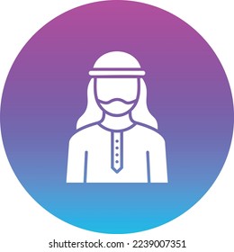 Arab Man vector icon. Can be used for printing, mobile and web applications.