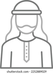 Arab Man vector icon. Can be used for printing, mobile and web applications.