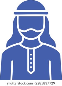 Arab Man vector icon. Can be used for printing, mobile and web applications.