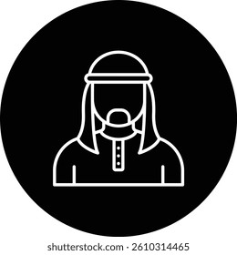Arab Man vector icon. Can be used for printing, mobile and web applications.