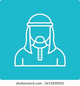 Arab Man vector icon. Can be used for printing, mobile and web applications.