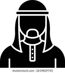 Arab Man vector icon. Can be used for printing, mobile and web applications.