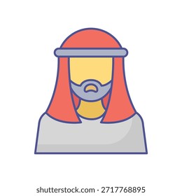 Icono del Vector del hombre árabe que puede modificar o editar fácilmente
