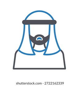 Arab Man Vector icon which can easily modify or edit

