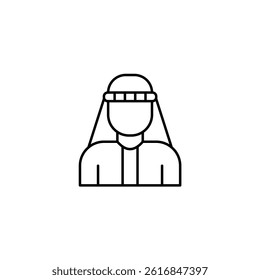 Arab Man vector line icon icons design