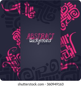 Arab motives. Vector abstract background. Hand texture drawn.
