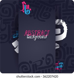 Arab motives. Vector abstract background. Hand texture drawn.