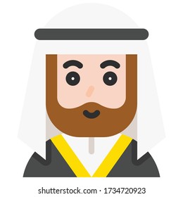 Arab or muslim man icon, ramadan festival related vector illustration