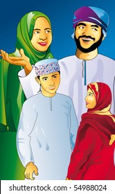 Arab Omani family
