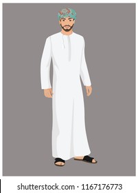 Arab Omani Male Character With Poses