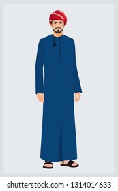 Arab Omani Male character vector