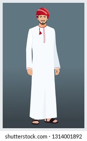 Arab Omani man character