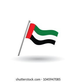 Arab original flag vector illustration colors and proportion national isolated emblem concept eps