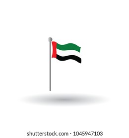 Arab original flag vector illustration colors and proportion national isolated emblem concept eps