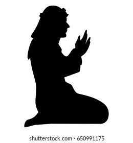 arab praying silhouette