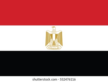 Arab Republic of Egypt flag vector illustration
