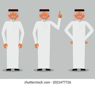 Arab Saudi Character Old Man