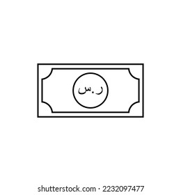 Arab Saudi Currency Symbol, Saudi Riyal Icon, SAR Sign. Vector Illustration