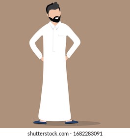 vector ilustrador arabe saudita