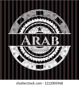 Arab silver shiny badge