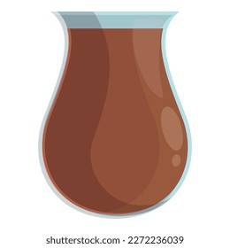 Arab tea glass icon cartoon vector. Camp goat. Cute sticker