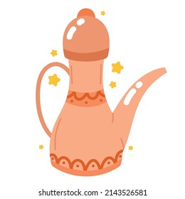 icono del recipiente de té árabe aislado