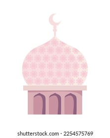 arab temple tower icon white background