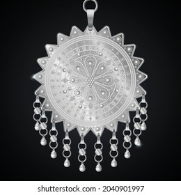 Arab Traditional Silver Pendent Jewelry, Yemen, Saudi Arabia, UAE, Qatar, Oman, Kuwait, Bahrain, Jordan, Egypt, Iraq, Indian