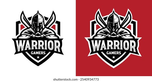 Arab Warrior Gamer Ready Made Logo Template Set Vector Illustration. Best for Gaming Related Logo Industry