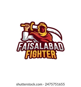 Arab Warrior Ready Made Logo Template Set Vector Illustration. Best for Gaming Related Logo
