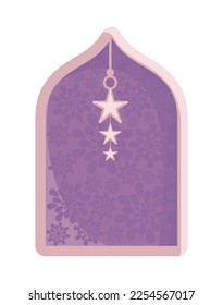 arab window with star icon white background