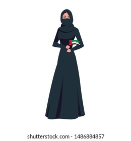 arab woman character in a hijab